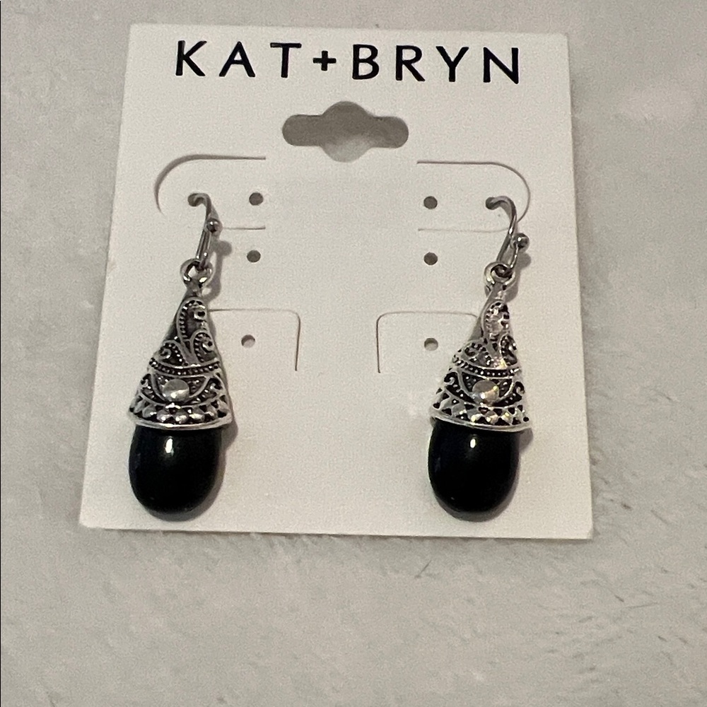 Black and Silver Earrings